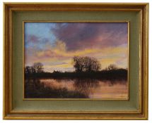 Clive Madgwick R.B.A. (1934-2005) 'Evening, River Stour near Bures'