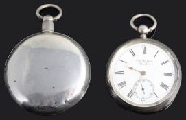 George III silver full hunter pocket watch; Vict. J.W. Benson 'The Ludgate' open faced pocket watch