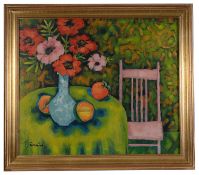Vernon E. Dornbach (American, 1920-2002) 'Poppies', oil on canvas