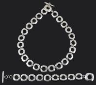 An Elsa Pirretti for Tiffany silver necklace and bracelet