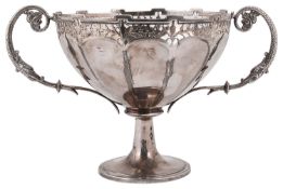 An Edward VII silver twin handled trophy cup