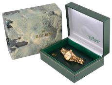 A ladies 18ct gold Rolex Perpetual Datejust Superlative Chronometer wristwatch Ref 79178 c.2000