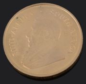 A South African 1 oz fine gold full Krugerrand, 1974