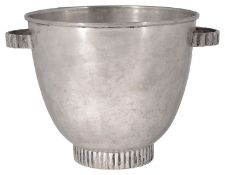 An Italian Art Deco .800 silver twin handled ice pail c.1935
