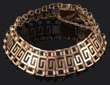 A Continental 18K rose gold bracelet, circa 1940