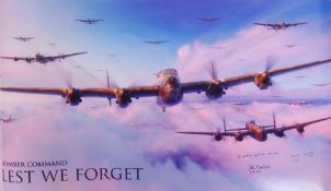 LARGE ' LEST WE FORGET ' PRESENTATION PHOTOGRAPH SIGNED