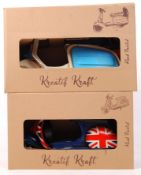 TWO 20TH CENTURY TINPLATE MODEL MOTOR SCOOTERS / VESPAS