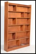 A good set of large mid century Danish influence solid teak wood upright shelves  - open window