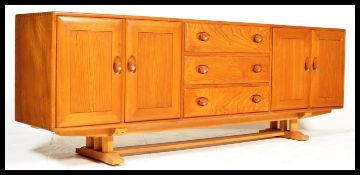ERCOL WINDSOR RARE LARGE BEECH & ELM SIDEBOARD BY L. ERCOLANI