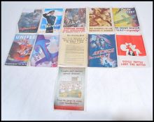 A collection of vintage 20th century reproduction WWII Second World War War Time propaganda posters.