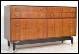 G Plan Ernst Gomme for G Plan Tola wood / teak wood chest of drawers, a double bank of four drawers,