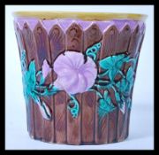 A 20th Century vintage Majolica Jardiniere / garde