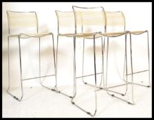 GIANDOMENICO BELOTTI (1922-1998) For Alias Furniture. A set of 4 chrome tubular metal spaghetti