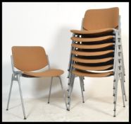 Giancarlo Piretti - Castelli - DSC Axis 106 - A retro vintage set of 6 Italian dining / office /