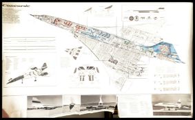 A vintage poster Daily Telegraph informational poster preceding the launch of Concorde in 1972,