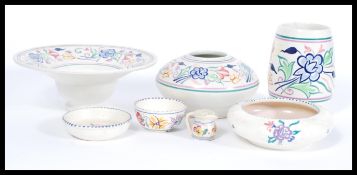 A collection of vintage retro 20th Century Poole Pottery comprising of vases,bowls, jugs etc. all