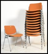 Giancarlo Piretti - Castelli - DSC Axis 106 - A retro vintage set of 12 Italian dining / office /