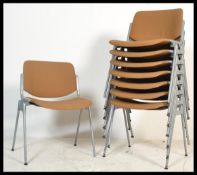 Giancarlo Piretti - Castelli - DSC Axis 106 - A retro vintage set of 8 Italian dining / office /