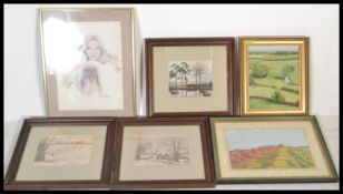 Ian Cryer PROI (Bn 1959) A selection of 20th Century paintings and prints to include an oil on