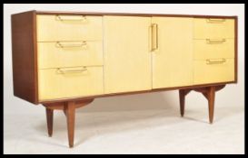 1960'S RETRO VINTAGE TWO TONE TEAK SIDEBOARD CREDENZA