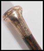 A 19th Century Hallmarked silver knopped partial walking stick / promenade cane. Hallmarked for