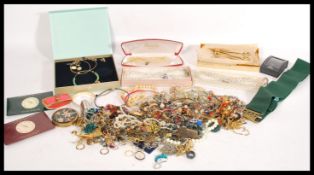 A collection of vintage and retro 20th costume jewellery, to include necklaces, rings, bracelets
