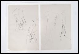 Eric Gill (1882-1940) A pair of male nudes from Eric Gill First Nudes Neville Spearman London 1954