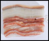 An unusual stone / rock crystal quartz model of belly pork having varying layers. Measures 10cm high
