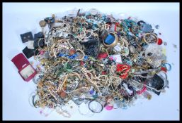 A very selection of vintage costume jewellery to include a large quantity of mixed necklaces,
