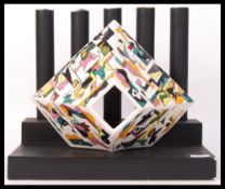 SYLVIA MORRIS STUDIO ART CERAMIC SCULPTURE WITH STAND AND PILLARS