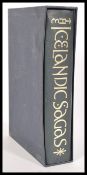 A modern book entitled ' The Icelandic Sagas ' edited by Magnus Magnusson illustrated by Simon Noyes