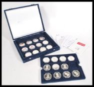 Congo Democratic Republic Silver Proof set of eleven 10 Franc ' Heroes of 1966 ' ( England's World