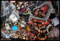 A large and extensive collection of vintage and contemporary costume jewellery to include various