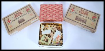 2 Vintage early 20th century wooden Jig-Saw puzzles by GWR to include ' The Cornish Riviera