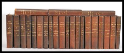 A collection of volumes of The Complete Illustrated Works of Anatole France published in the 1920'