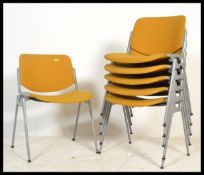 Giancarlo Piretti - Castelli - DSC Axis 106 - A retro vintage set of 6 Italian dining / office /