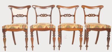 4 REGENCY GILLOWS MANNER ROSEWOOD BAR BACK DINING CHAIRS