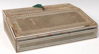 19TH CENTURY ANGLO INDIAN VIZAGAPATAM WRITING SLOPE BOX