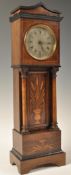 19TH CENTURY ENGLISH MINIATURE ROSEWOOD LONGVASE MANTEL CLOCK.
