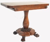 REGENCY 19TH CENTURY IRISH / SCOTTISH ROSEWOOD CARD GAMES TABLE