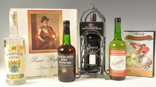 COLLECTION OF ALCOHOL TO INCLUDE PORT, POUSSE RAPIER, BOLS VODKA