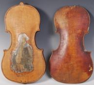 AN 18TH CENTURY GEORGE III PAINTED VIOLIN RYE 1776 BODY