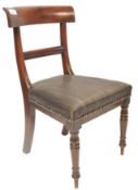 19TH CENTURY WILLIAM IV APPRENTICE PIECE MAHOGANY DINING CHAIR
