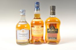 THREE BOTTLES OF SINGLE MALT SCOTCH WHISKY.