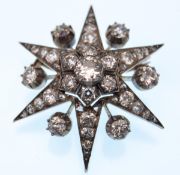 19TH CENTURY DIAMOND AIGRETTE BROOCH