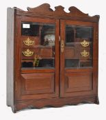 19TH CENTURY VICTORIAN MAHOGANY GLAZED SMOKERS CABINET.