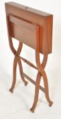 VICTORIAN MAHOGANY TRAVELLING DESK FOLDING CAMPAIGN SECTRITERE