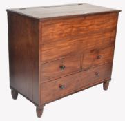 19TH CENTURY VICTORIAN MAHOGANY FAUX CHEST MULE COFFER