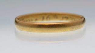 GEORGE II GOLD POSEY WEDDING BAND RING
