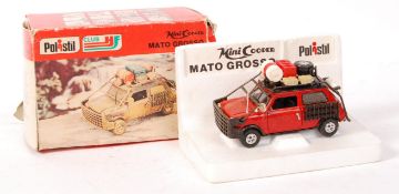RARE POLISTIL 1:20 SCALE DIECAST MODEL MINI COOPER RALLY MATO GROSSO